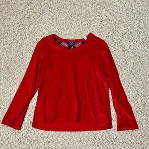 Croft & Barrow Red Pajama Top